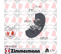 ZIMMERMANN 470.5408.20 Disco freno per RENAULT