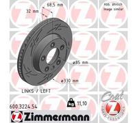 ZIMMERMANN 600.3224.54 Disco freno per PORSCHE,VW