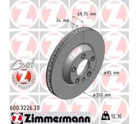 ZIMMERMANN 600.3226.20 Disco freno per AUDI,PORSCHE,VW
