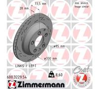 ZIMMERMANN 600.3229.54 Disco freno per AUDI,PORSCHE,VW