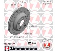 ZIMMERMANN 600.3229.55 Disco freno per AUDI,PORSCHE,VW