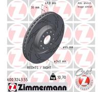 ZIMMERMANN 600.3243.55 Disco freno per AUDI,CUPRA,SEAT,SKODA,VW