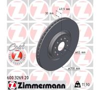 ZIMMERMANN 600.3269.20 Disco freno per AUDI,AUDI (FAW),AUDI (SAIC),SKODA,VW,VW (