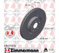 ZIMMERMANN 610.3712.52 Disco freno per VOLVO,VOLVO (CHANGAN)
