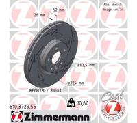 ZIMMERMANN 610.3729.55 Disco freno per VOLVO