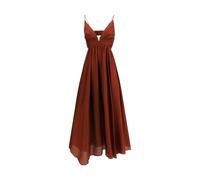 Zimmermann Bordeaux Silk Long Dress - 1