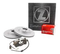 ZIMMERMANN Dischi Freno Anteriore + Pastiglie Freno per Alfa Romeo Fiat Mito 955
