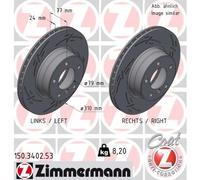 ZIMMERMANN Dischi Freno Anteriori Ventilati Fessurati Per BMW 5 Serie E60 E61