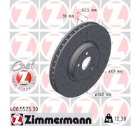 ZIMMERMANN Dischi Freno Assale Anteriore Ø360mm Per Mercedes-Benz GLC X253