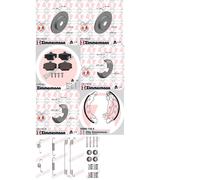 ZIMMERMANN Dischi Freno + Pastiglie+Cilindri+Ganasce+Accessori per Smart 451