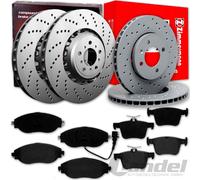 Zimmermann Dischi Freno + Pastiglie Frontale + Posteriore Adatto A per VW Golf 7