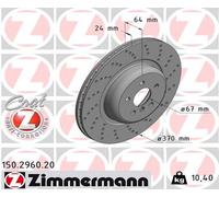 ZIMMERMANN Disco Freno Ventilato Posteriore Destra per BMW 7er 5er G31 F90 G30