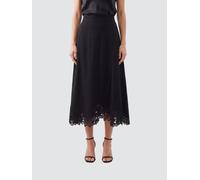 ZIMMERMANN Gonna midi a ruota a vita alta con inserti in pizzo 1 Nero
