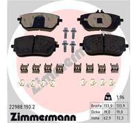 ZIMMERMANN Kit pastiglie freni Anteriore adatto per MERCEDES-BENZ GLA (H247)