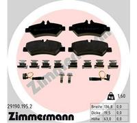 ZIMMERMANN Kit pastiglie freni Posteriore 29190.195.2