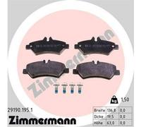 ZIMMERMANN Kit pastiglie freni Posteriore per VW CRAFTER 30-50 Furgonato (2E)