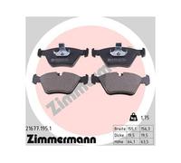 Zimmermann Pastiglie freno 21677.195.1 Anteriore predisposizione sensori, piastra smorzante inclusa