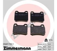 ZIMMERMANN Pastiglie Bremsbelegsatz Posteriore per Mercedes-Benz Saloon