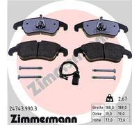 ZIMMERMANN Pastiglie Freno Bremsbelegsatz Frontale Adatto A per Audi A4 Avant A6