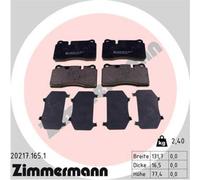 ZIMMERMANN Pastiglie Freno Bremsbelegsatz Frontale per Land Rover Range