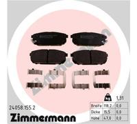 ZIMMERMANN Pastiglie Freno Bremsbelegsatz Posteriore per Kia Sorento I