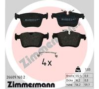 ZIMMERMANN Pastiglie Freno Kit per Volvo XC60 II 246 XC90 256 225 227