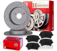 ZIMMERMANN Sport Dischi + Pastiglie Posteriori per VW Golf 5 6 Passat 3C Audi A3