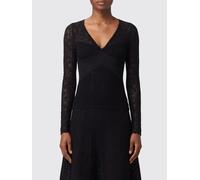 ZIMMERMANN Top in misto lana e pizzo con scollo a V e vestibilità slim 3 Nero