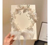 Zimocepuz coroncina di fiori, accessori per capelli per ragazze, spose e damigelle d'onore, con perle per matrimoni e prime comunioni