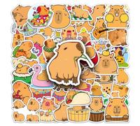 Zimoer 100 adesivi carini Capybara per laptop, impermeabili, in vinile, regalo, Kawaii animali adesivi per bambini, adolescenti, ragazze, adulti, bottiglie d'acqua, skateboard, bagagli, graffiti