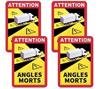 Zimoer 4 Pezzi Angles Morts Camper, Adesivo Angoli Morti, Adesivi per Punti Ciechi, 17 x 25 cm, Riflettente, Impermeabile, Autoadesivo, Adesivo per Camion, Auto, Camper, Autobus