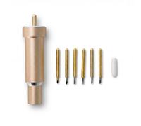 Zimoer 6 Pezzi Lama Taglio Profondo con Alloggiamento,Lame a Punta Fine 30/45/60 Gradi Deep Cut Blade per Cricut Maker,Maker 3,Air 3,Air 2,Air One,Explore 3 Oro