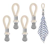 Zimoer Clip per Asciugamani da Appendere, 5 Pezzi Gancio a Clips per Strofinacci da Tè, Robuste Clip per Appendere in Metallo Ganci per Asciugamani per Cucina Domestica Bagno Armadi e Altro (Beige)