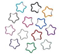 Zimoer Moschettone Portachiavi, 13 Pezzi Moschettone a Forma di Stella, Portachiavi Clip Moschettone In Lega Di Alluminio Anello Portachiavi Clip Scatto Molla per Esterni Campeggio Pesca Trekking