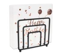 Zimoer Portatovaglioli Nero da Tavolo in Ferro, Dispenser Verticale di Carta per Cucina, Ristorante, Bar, Picnic