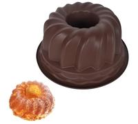Zimoer Stampo Ciambella, 23 x 23 cm, Forma Torta Ciambella, Stampo Silicone Torta Ciambella, Ruoto per Ciambella Antiaderente, Stampo per Kugelhopf, con Tubo, per Torte & Dolci Rotondi (Caffè)