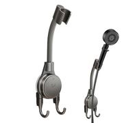 Zimoer Supporto per Doccia, Supporto Doccia a Ventosa, Supportos Doccias a Ventosa Regolabile con Gancio, Compatibile con la Maggior Parte dei Soffioni, Ideale per Bagno, Hotel e Camper