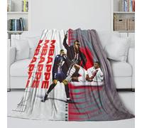 ZIMONJO Mbappe Coperta Soffice - Calcio Coltre Regalo Compleanno Per Figlio/figlia/nipote/nipotina/amico - Coltre Accogliente Come Un Abbraccio in Una Coperta 40x50inch(100x130cm)