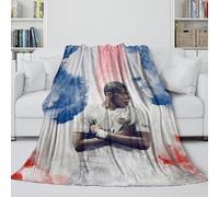 ZIMONJO Mbappe Coperta Soffice - Calcio Coltre Regalo Compleanno Per Figlio/figlia/nipote/nipotina/amico - Coltre Accogliente Come Un Abbraccio in Una Coperta 50x60inch(127x152cm)