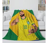 ZIMONJO Neymar Coperta - Calcio Coltre Regalo Compleanno Per Il Marito/fidanzato/fidanzata - Coltre Calda Per Mostrare Il Vostro Accompagnamento E La Cura 80x90inch(200x230cm)
