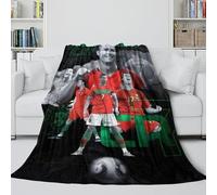 ZIMONJO Ronaldo Coperta Accogliente - Portogallo Calcio La Memorabile Coperta Per Bambini Acquistata Da Genitori/nonni - Regalo Compleanno Per Figlio/figlia/nipote/nipotina 50x60inch(127x152cm)