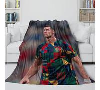 ZIMONJO Ronaldo Coperta Soffice - Calcio Coltre Regalo Compleanno Per Figlio/figlia/nipote/nipotina/amico - Coltre Accogliente Come Un Abbraccio in Una Coperta 50x60inch(127x152cm)