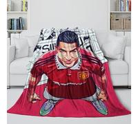 ZIMONJO Ronaldo Coperta Soffice - Calcio Coltre Regalo Compleanno Per Figlio/figlia/nipote/nipotina/amico - Coltre Accogliente Come Un Abbraccio in Una Coperta 50x60inch(127x152cm)