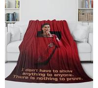 ZIMONJO Ronaldo Coperta Soffice - Calcio Coltre Regalo Compleanno Per Figlio/figlia/nipote/nipotina/amico - Coltre Accogliente Come Un Abbraccio in Una Coperta 50x60inch(127x152cm)