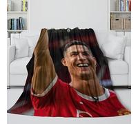 ZIMONJO Ronaldo Coperta Soffice - Calcio Coltre Regalo Compleanno Per Figlio/figlia/nipote/nipotina/amico - Coltre Accogliente Come Un Abbraccio in Una Coperta 40x50inch(100x130cm)