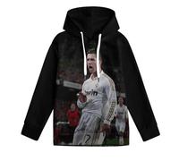 ZIMONJO Ronaldo Felpa con Cappuccio Bambino - Calcio Stampa 3D Fantastica Felpa Ragazzo - Regalo per Figlio Nipote 9-11Y