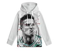 ZIMONJO Ronaldo Felpa con Cappuccio Bambino - Football Comoda Felpa Fantastica Ragazzo - Regalo per Figlia Nipote 6-7Y