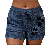 Zimoya Women's Shorts Summer Sweatshorts High Waist Stretch Runnin Shorts Ladies Culottes Summer Beach Shorts with Pockets Yoga Sports Active Shorts Girls Boxer Shorts Pyjama Bottoms Tracksuit