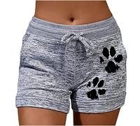 Zimoya Women's Shorts Summer Sweatshorts High Waist Stretch Runnin Shorts Ladies Culottes Summer Beach Shorts with Pockets Yoga Sports Active Shorts Girls Boxer Shorts Pyjama Bottoms Tracksuit