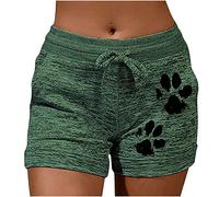 Zimoya Women's Shorts Summer Sweatshorts High Waist Stretch Runnin Shorts Ladies Culottes Summer Beach Shorts with Pockets Yoga Sports Active Shorts Girls Boxer Shorts Pyjama Bottoms Tracksuit